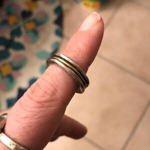Jes MaHarry Two-Tone Ring - Silver & Rose Gold